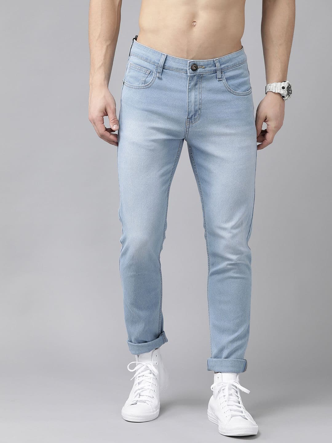 Roadster Men Blue Slim Tapered Fit Light Fade Stretchable Jeans - view 1