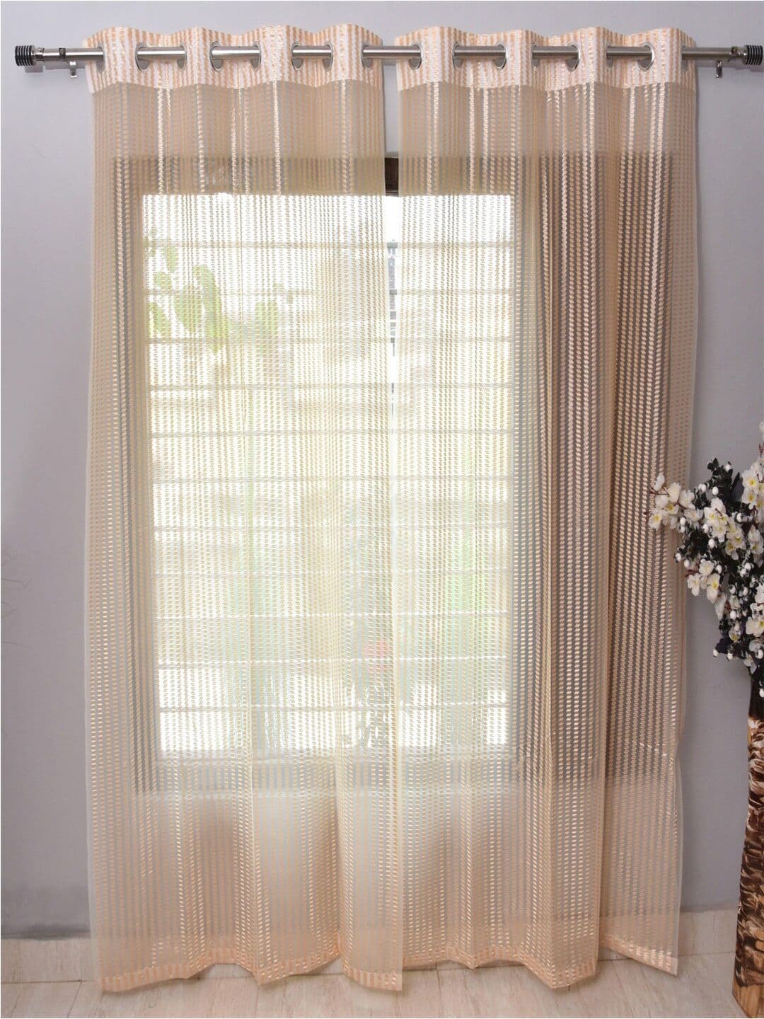 Homefab India Unisex Beige Curtains and Sheers - view 1