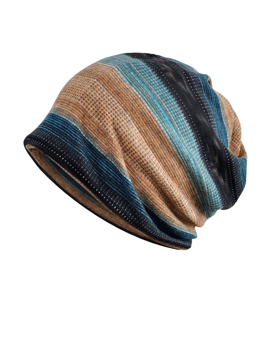 YOUSTYLO Unisex Green & Brown Printed Beanie - view 1