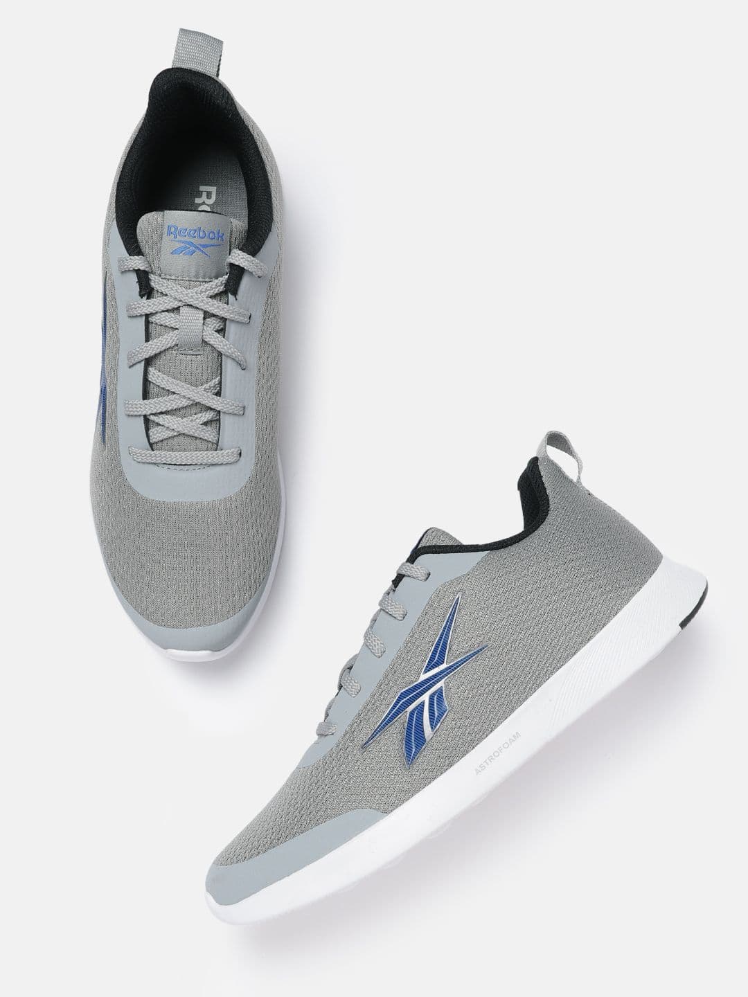 Reebok Men Grey Woven Design Lunar Walk Walking Shoes - view 1