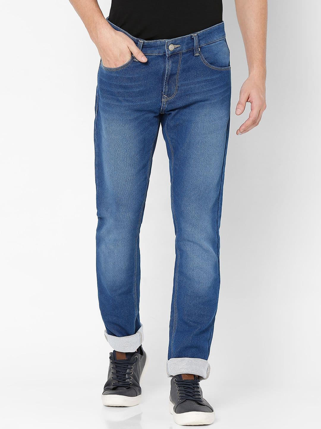 SPYKAR Men Blue Super Skinny Fit Heavy Fade Jeans - view 1