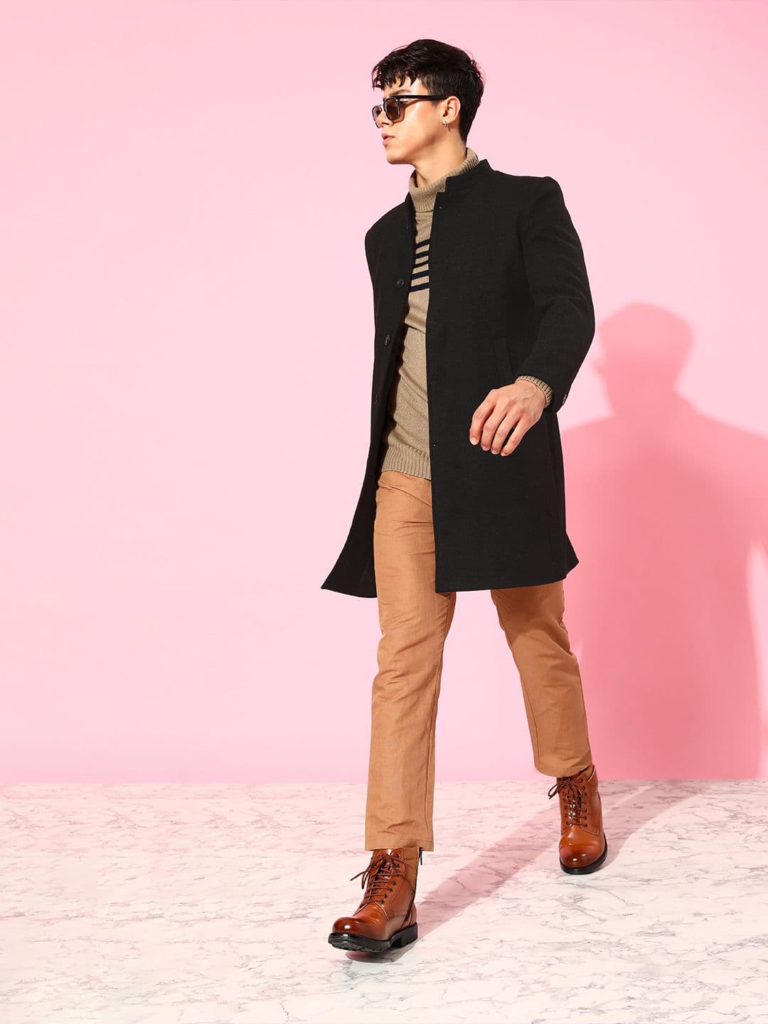 The Roadster Life Co. Men Mandarin Collar Longline Jacket - view 1