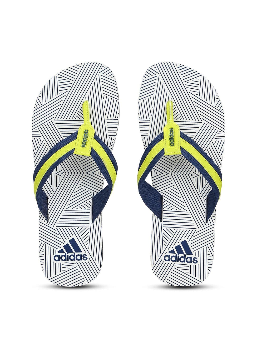 ADIDAS Men Blue & White Striped Flip Flops - view 1