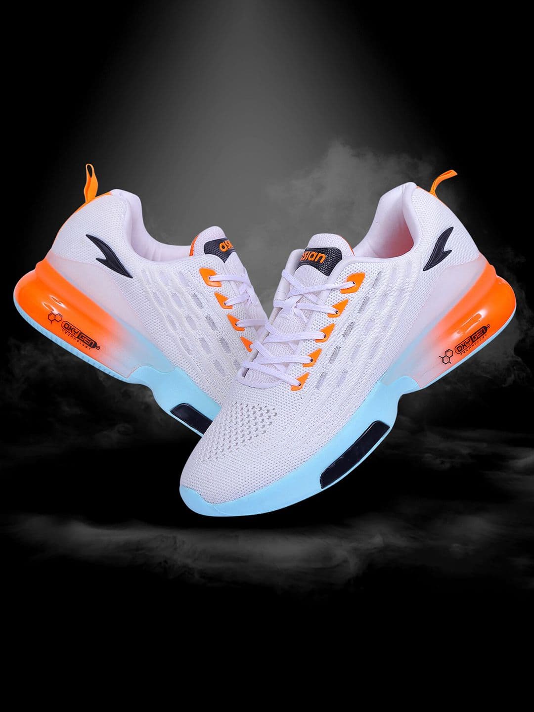 ASIAN Men White Mesh Running Non-Marking Shoes - view 1