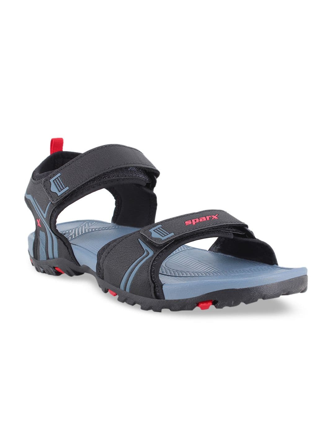 Sparx Men Black & Blue Solid Sports Sandal - view 1