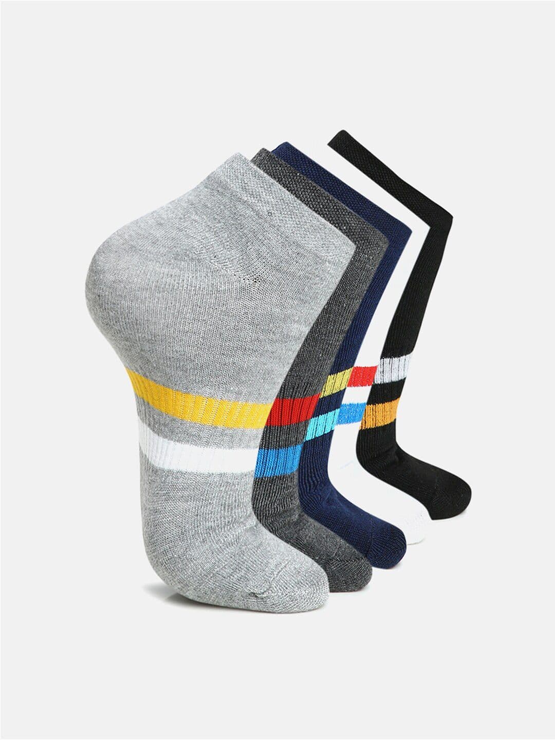 Kolor Fusion Men Pack Of 5 Multicoloured Ankle-Length Socks - view 1