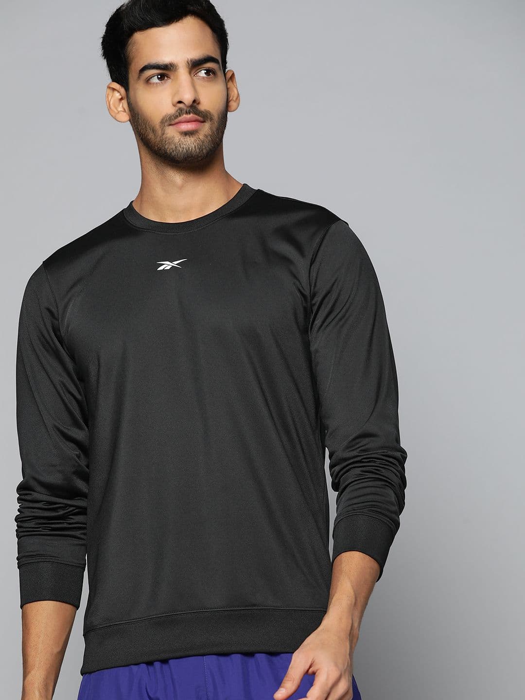 Reebok Men Black Solid FND Training Sweatshirt - view 1