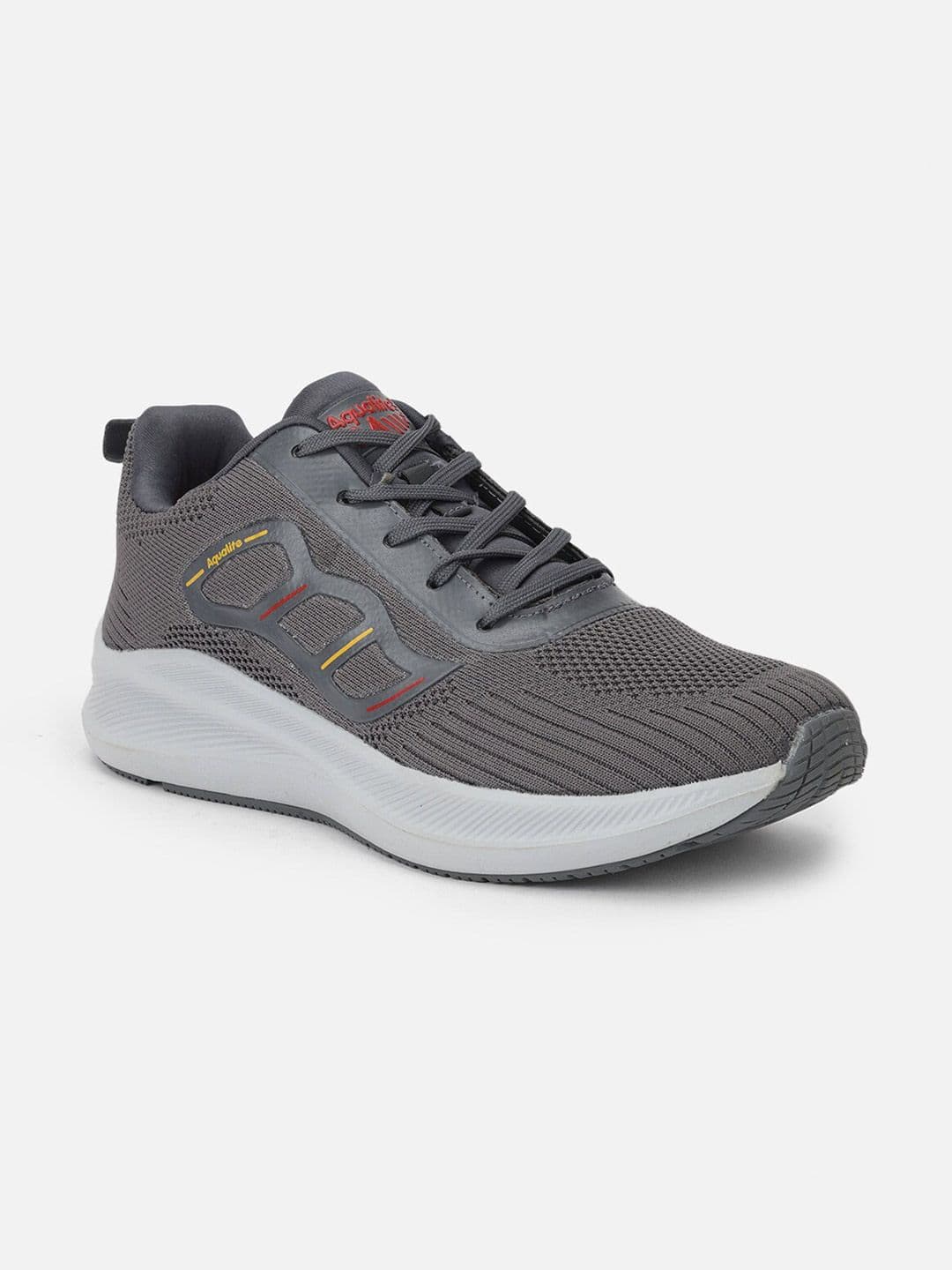 Aqualite Men Grey Mesh Running Non-Marking Shoes - view 1