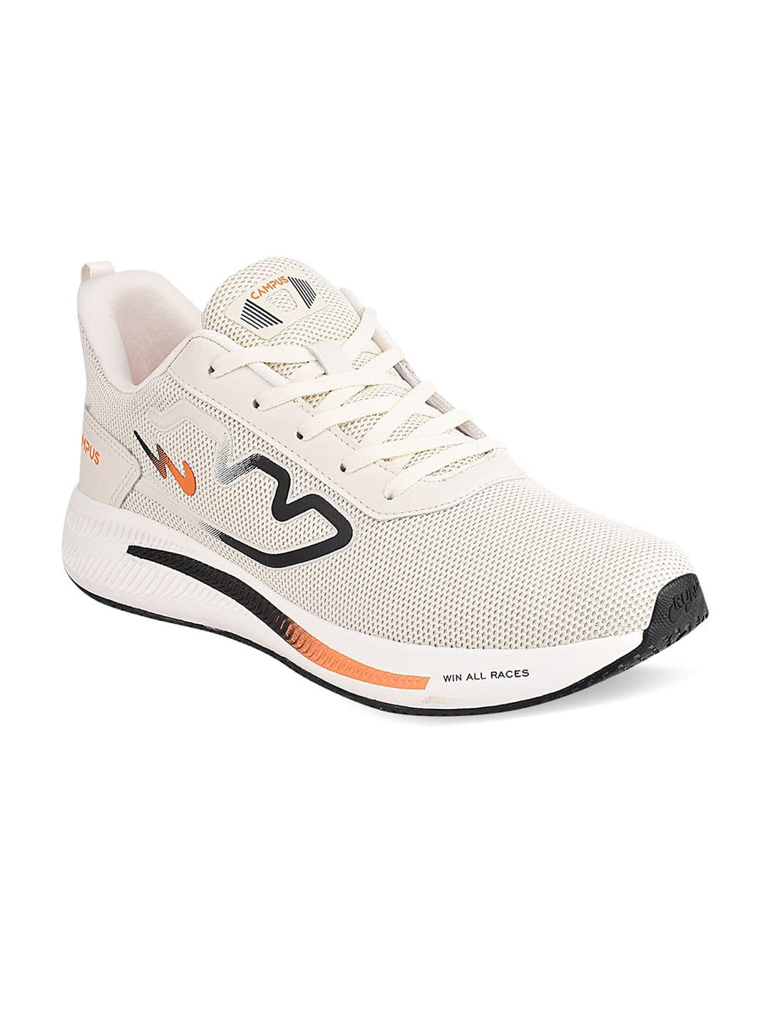 Campus Men RAKE Off White Mesh marking Running Shoes - view 1