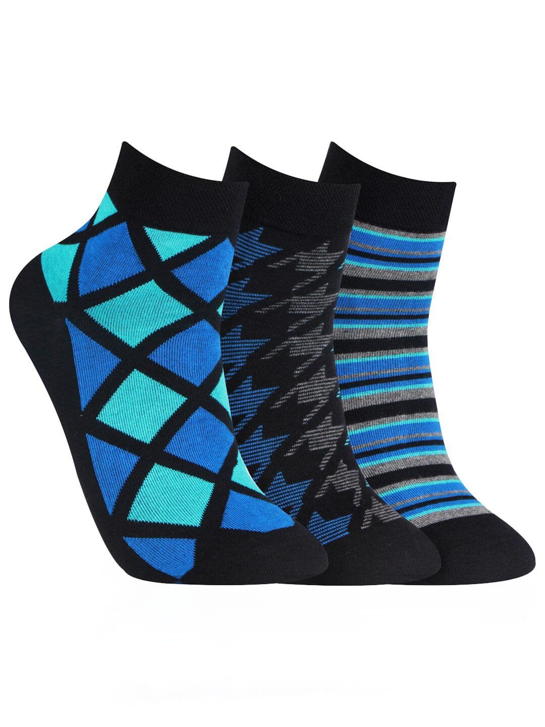 Hush Puppies Men Pack Of 3 Assorted Ankle Length Cotton Socks - view 1