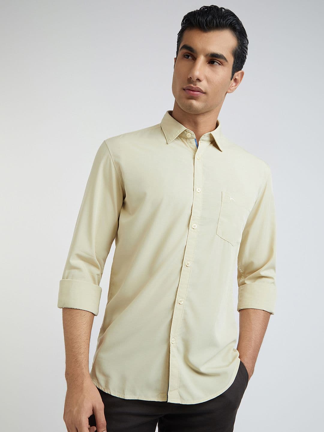 Parx Men Beige Slim Fit Casual Shirt - view 1