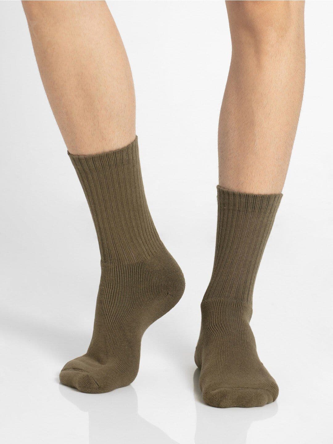 Jockey Men Green Patterned Above Ankle-Length Socks - view 1