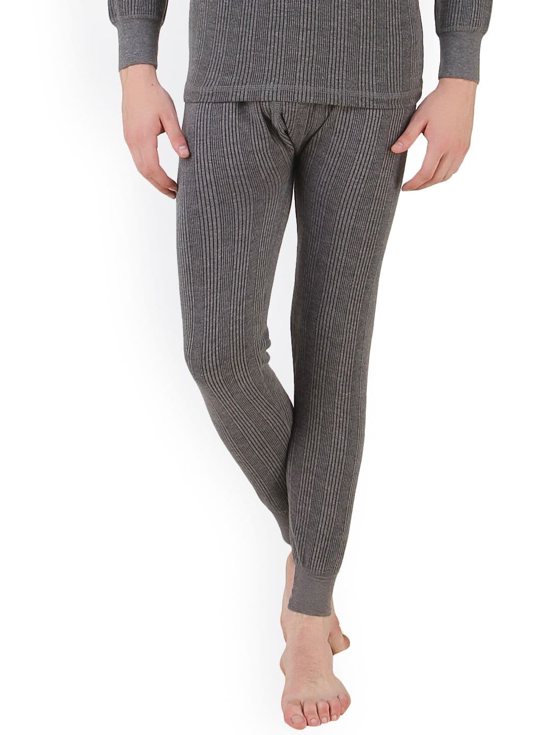 HAP Men Grey Solid Thermal Bottoms - view 1