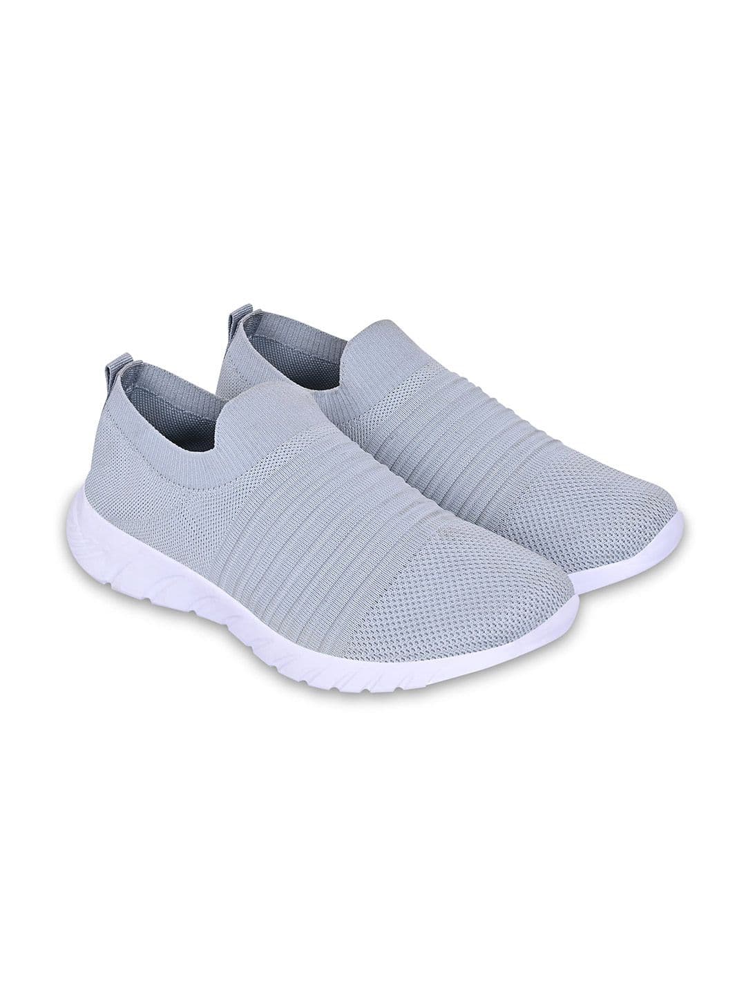 TPENT Men Grey Textile Running Shoes - view 1