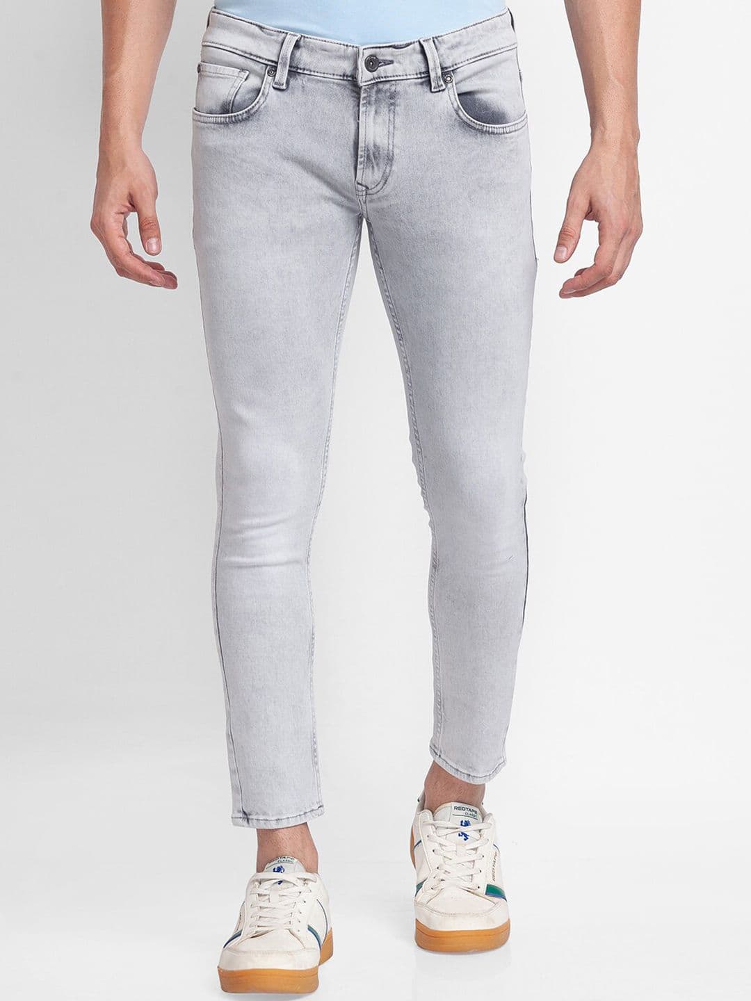 SPYKAR Men Grey Kano Slim Fit Heavy Fade Jeans - view 1