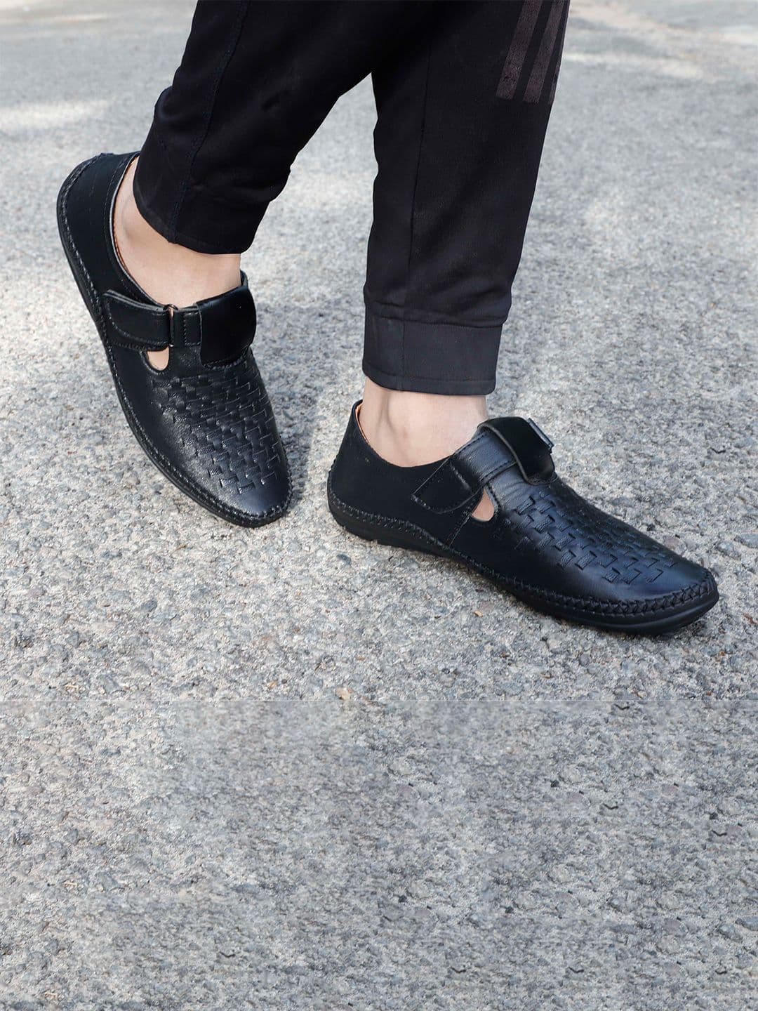 aadi Men Black Comfort Sandals - view 1
