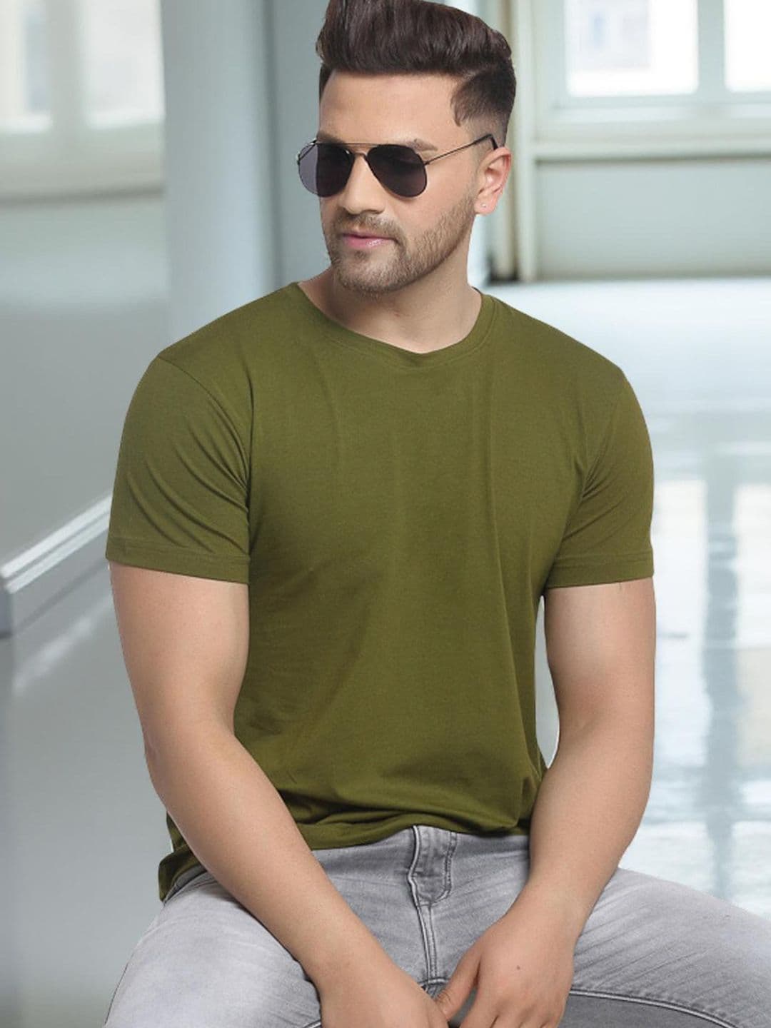 Friskers Men Olive Green T-shirt - view 1
