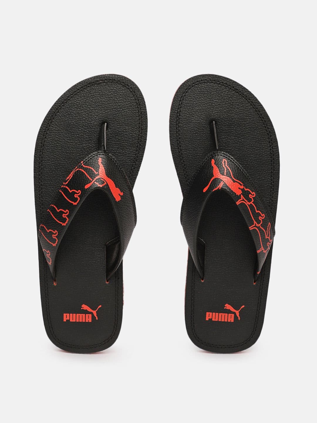 Puma Unisex Black Printed Luke V1 Thong Flip-Flops - view 1