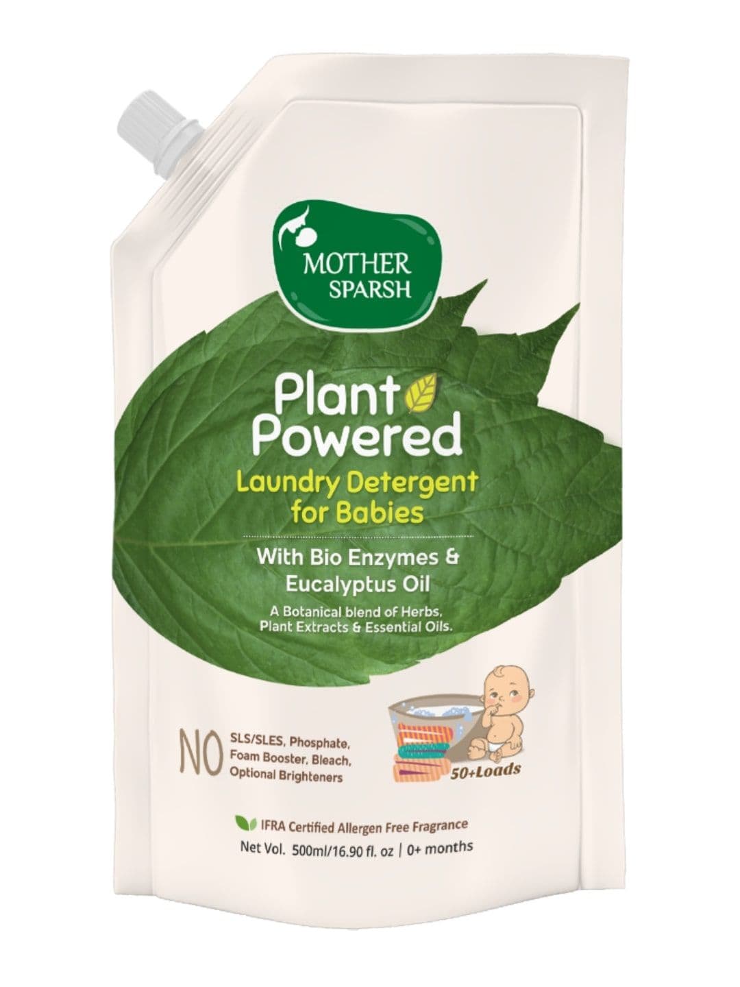 Mother Sparsh Baby Plant Powered Laundry Liquid Detergent Refill Pack - 500 ml - view 1
