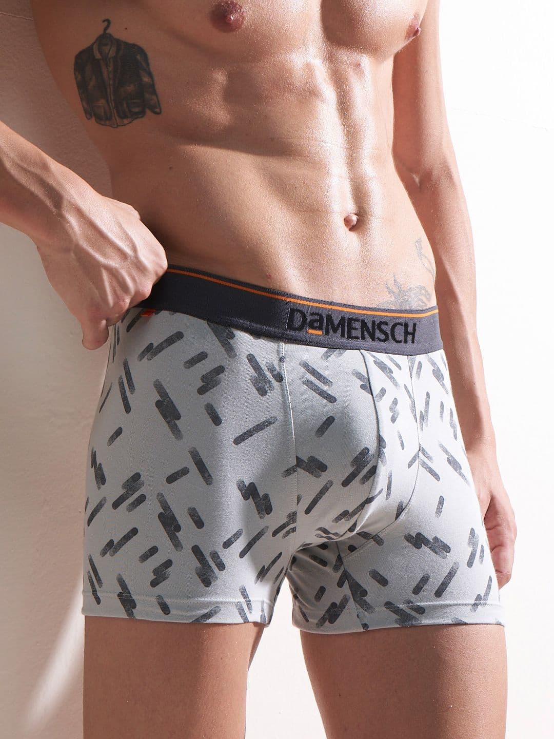 DAMENSCH Men Grey Printed Anti Bacterial Trunk DAM-CTP-T-SOG