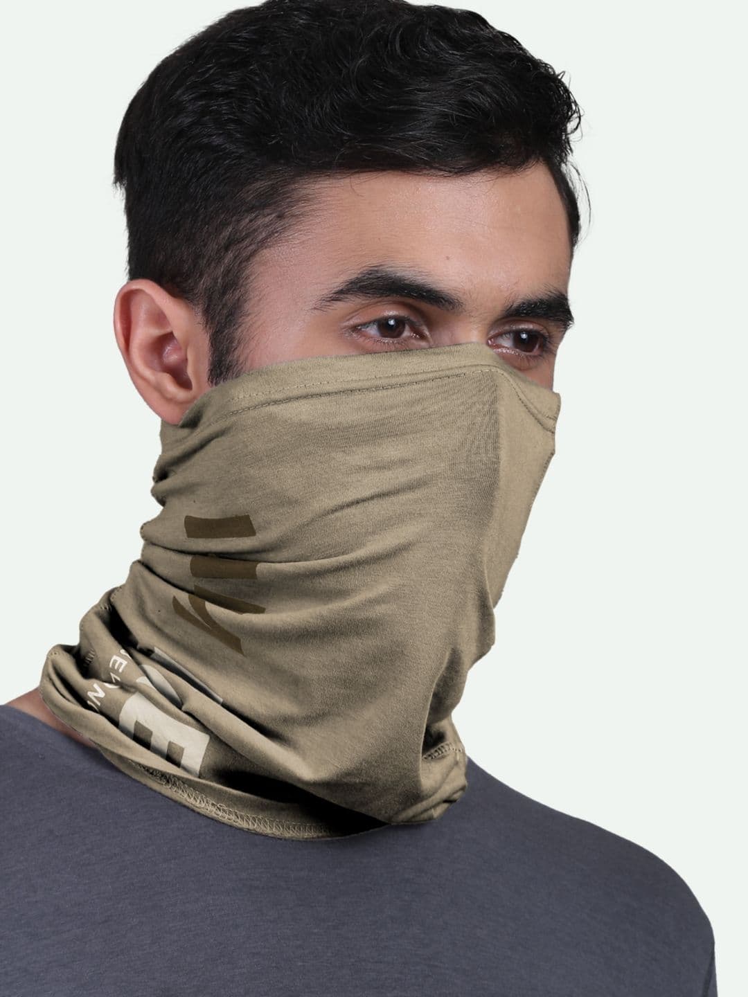 FREECULTR Grey Printed Bamboo Bandana Anti Microbial Multipurpose Headband Cloth Face Mask - view 1