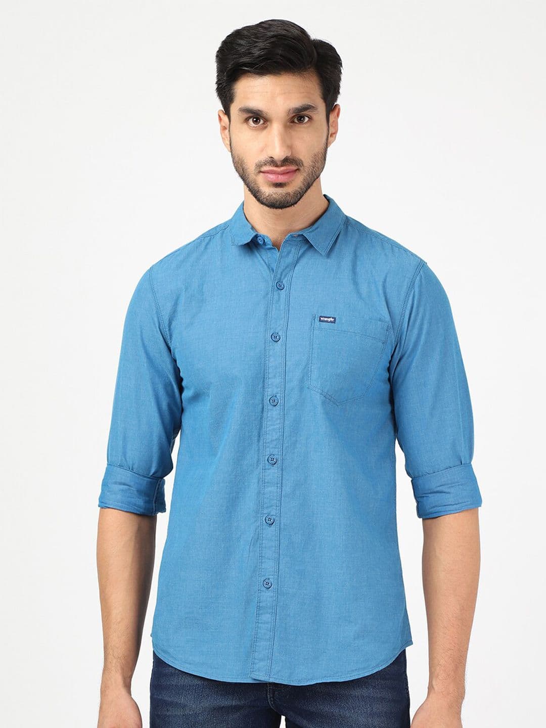 Wrangler Men Blue Slim Fit Casual Shirt - view 1
