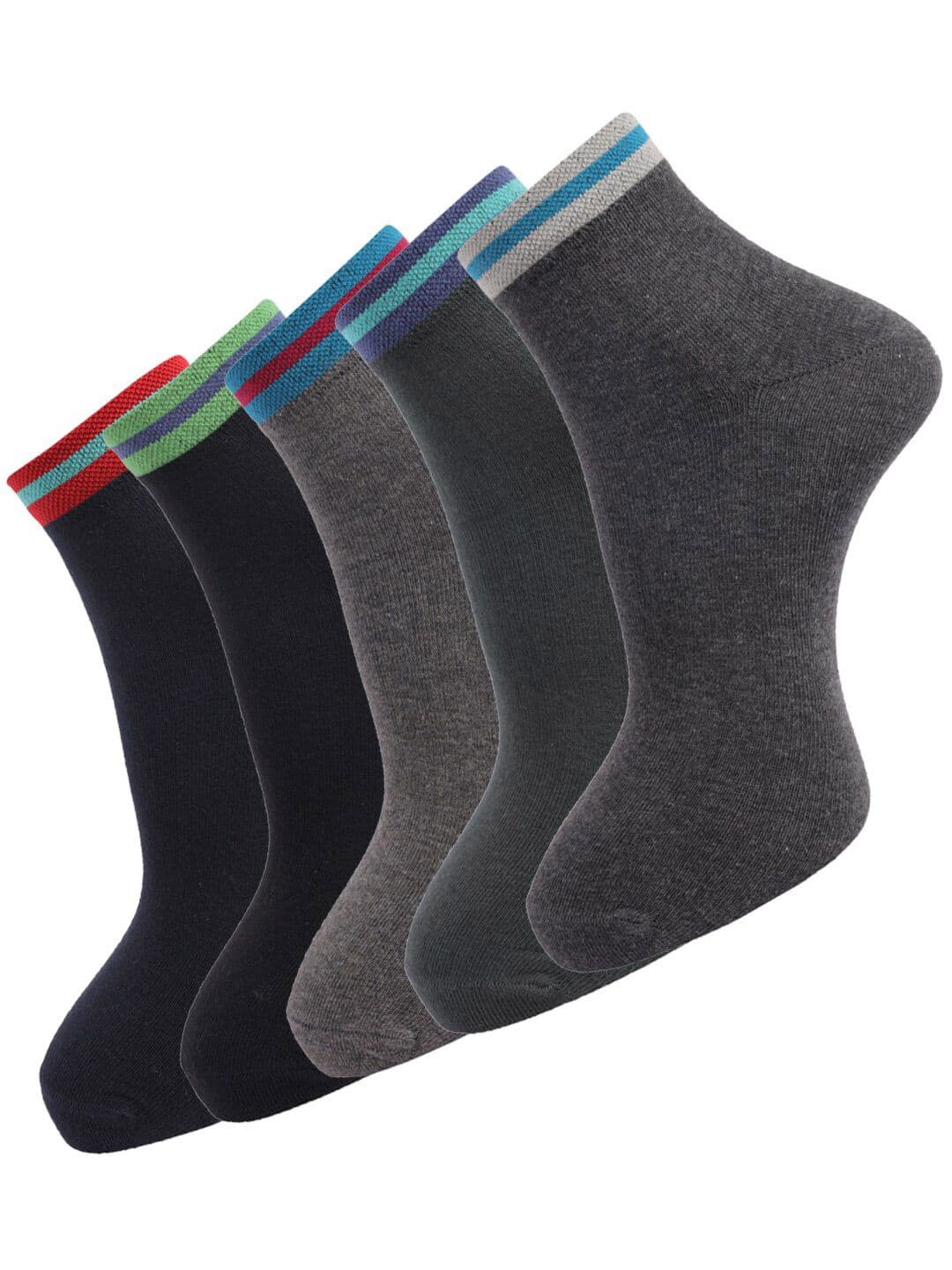 Dollar Socks Men Pack Of 5 Assorted Cotton Ankle-Length Socks - view 1