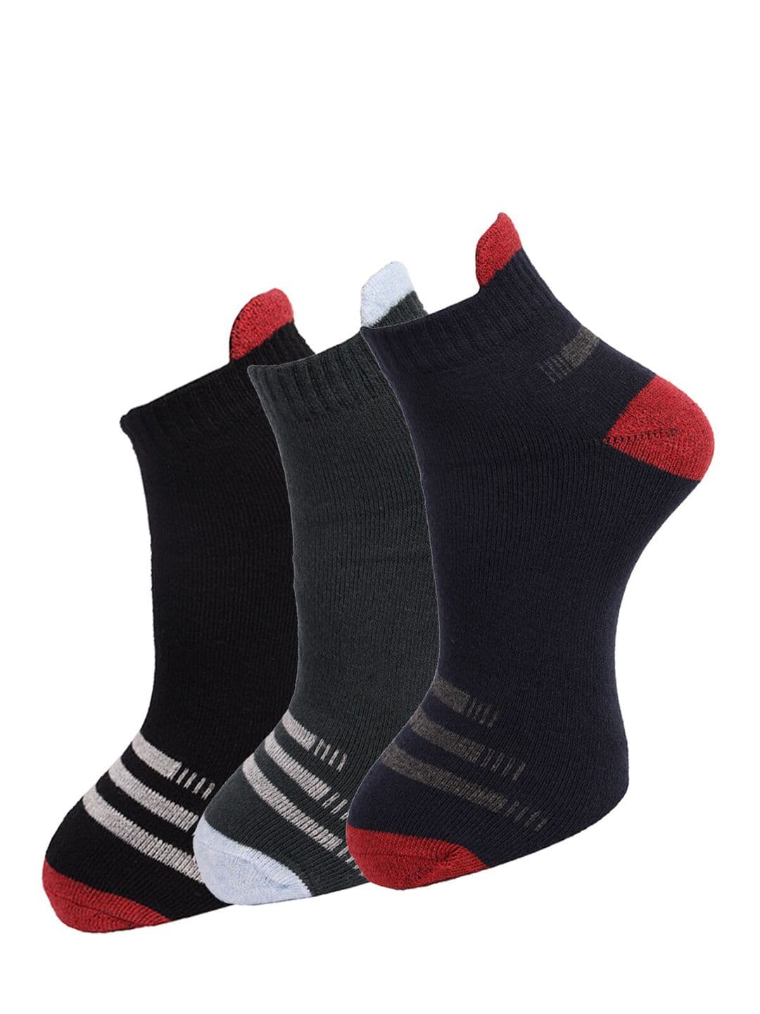 Dollar Socks Men Pack Of 3 Assorted Above Ankle-Length Combed Cotton Socks - view 1