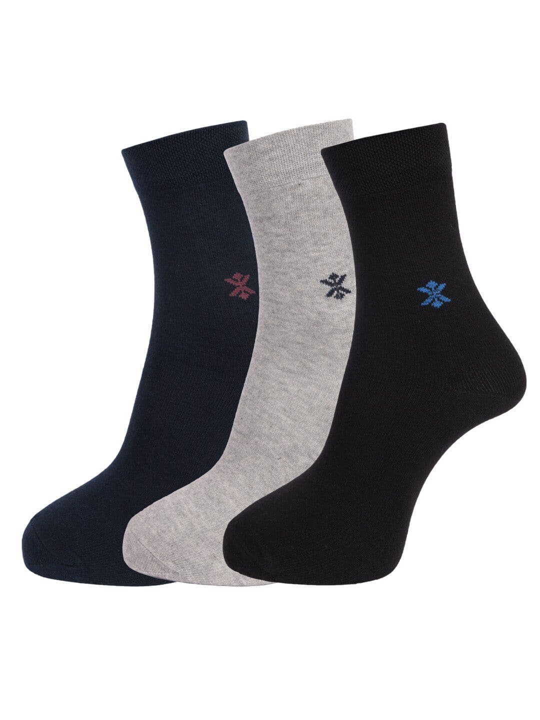 Dollar Socks Men Pack Of 3 Assorted Above Ankle Length Cotton Socks - view 1