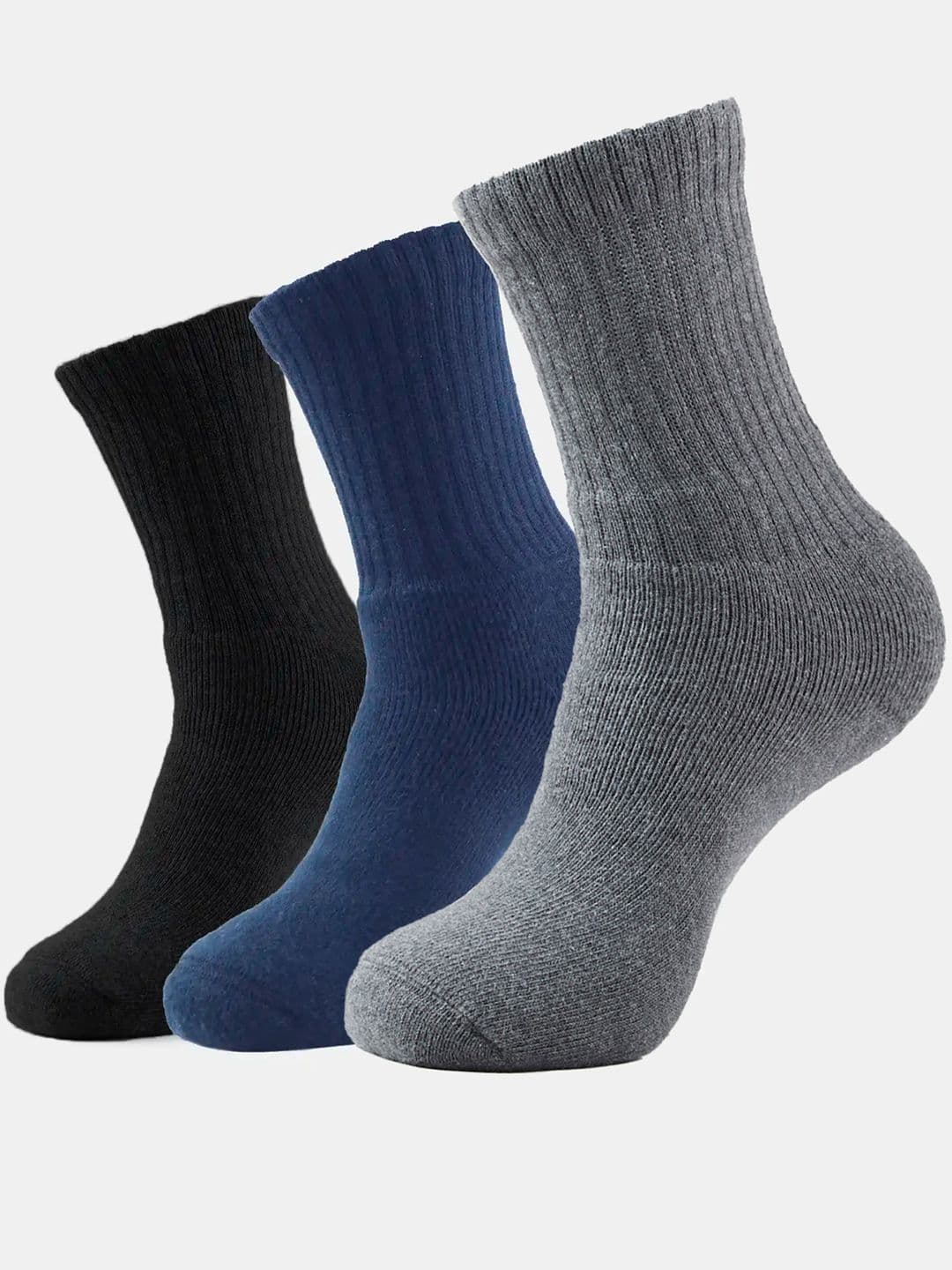 Jockey Pack Of 3 Compact Cotton Terry Crew Length Socks With StayFresh Treatment-7035 - view 1