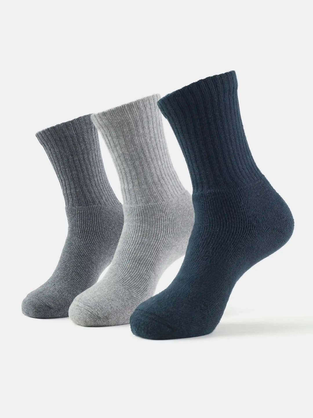 Jockey Pack Of 3 Compact Cotton Terry Crew Length Socks With StayFresh Treatment-7035 - view 1