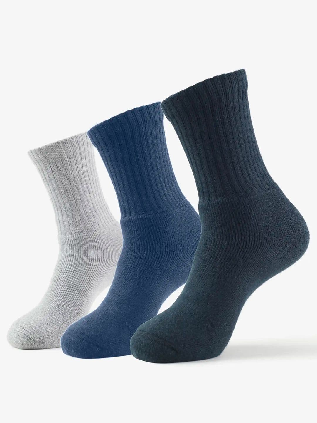Jockey Pack Of 3 Compact Cotton Terry Crew Length Socks With StayFresh Treatment-7035 - view 1