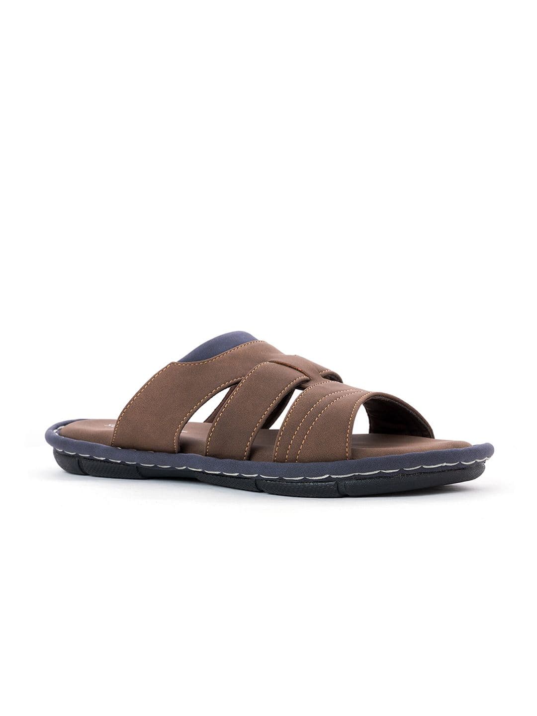 Khadims Men Brown & Blue Comfort Sandals - view 1