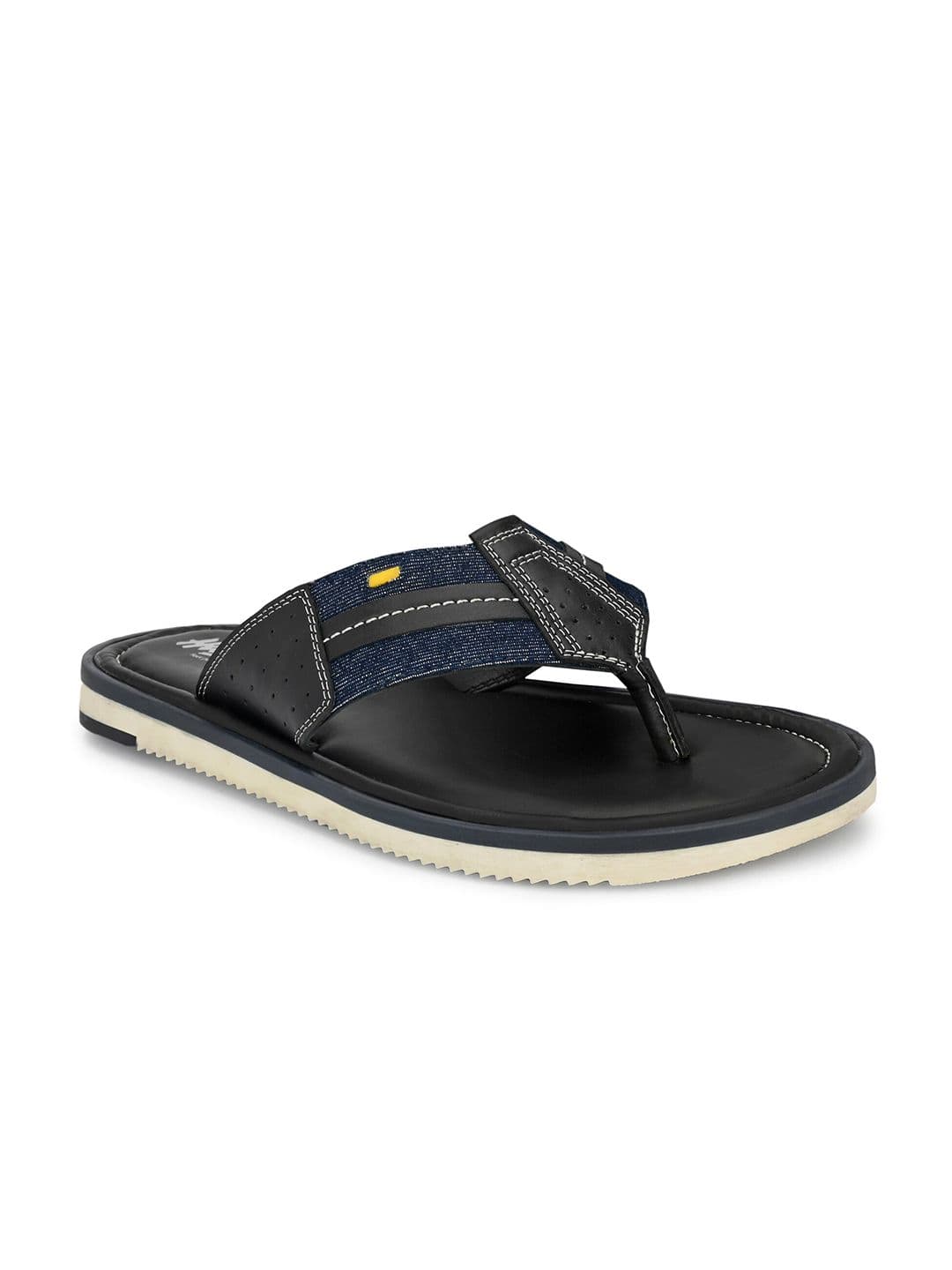 Hitz Men Blue Leather Comfort Sandals - view 1