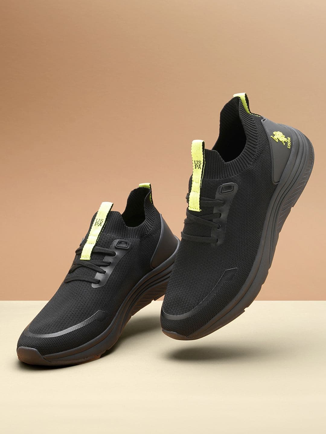U.S. Polo Assn. U S Polo Assn Men Black Textile Walking Shoes - view 1