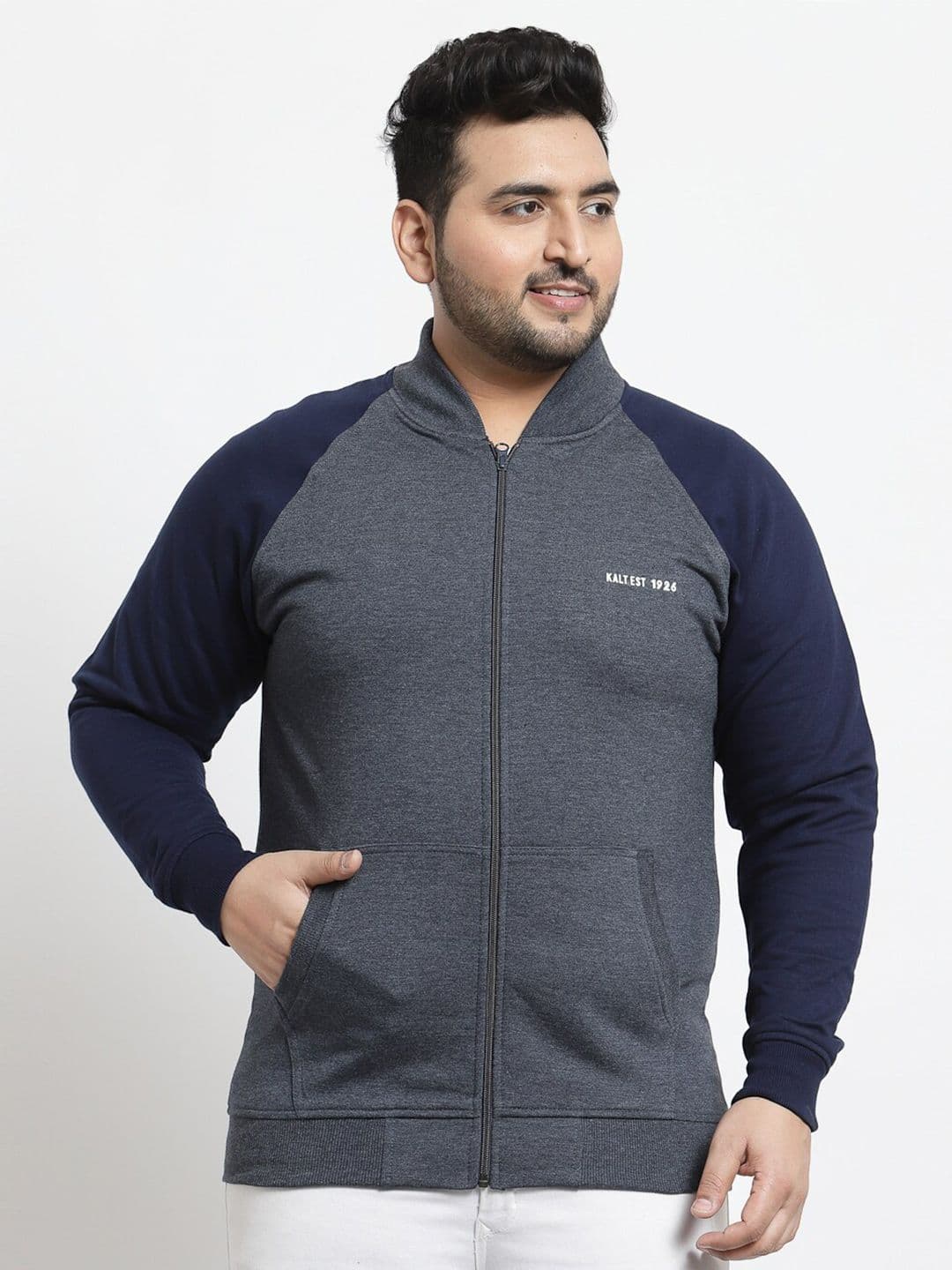 Kalt Men Blue Colourblocked Jacket - view 1