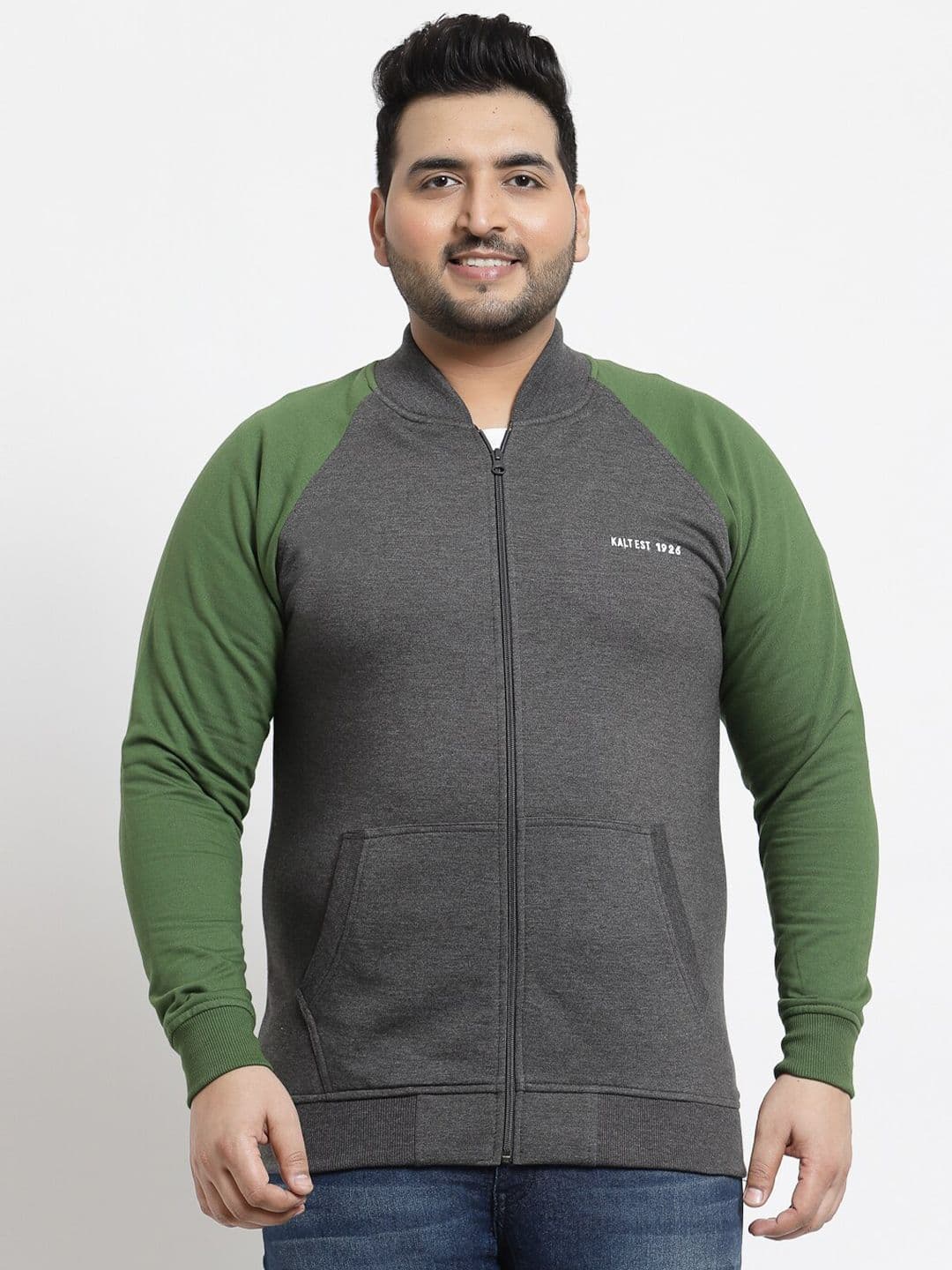Kalt Men Green Colourblocked Jacket - view 1