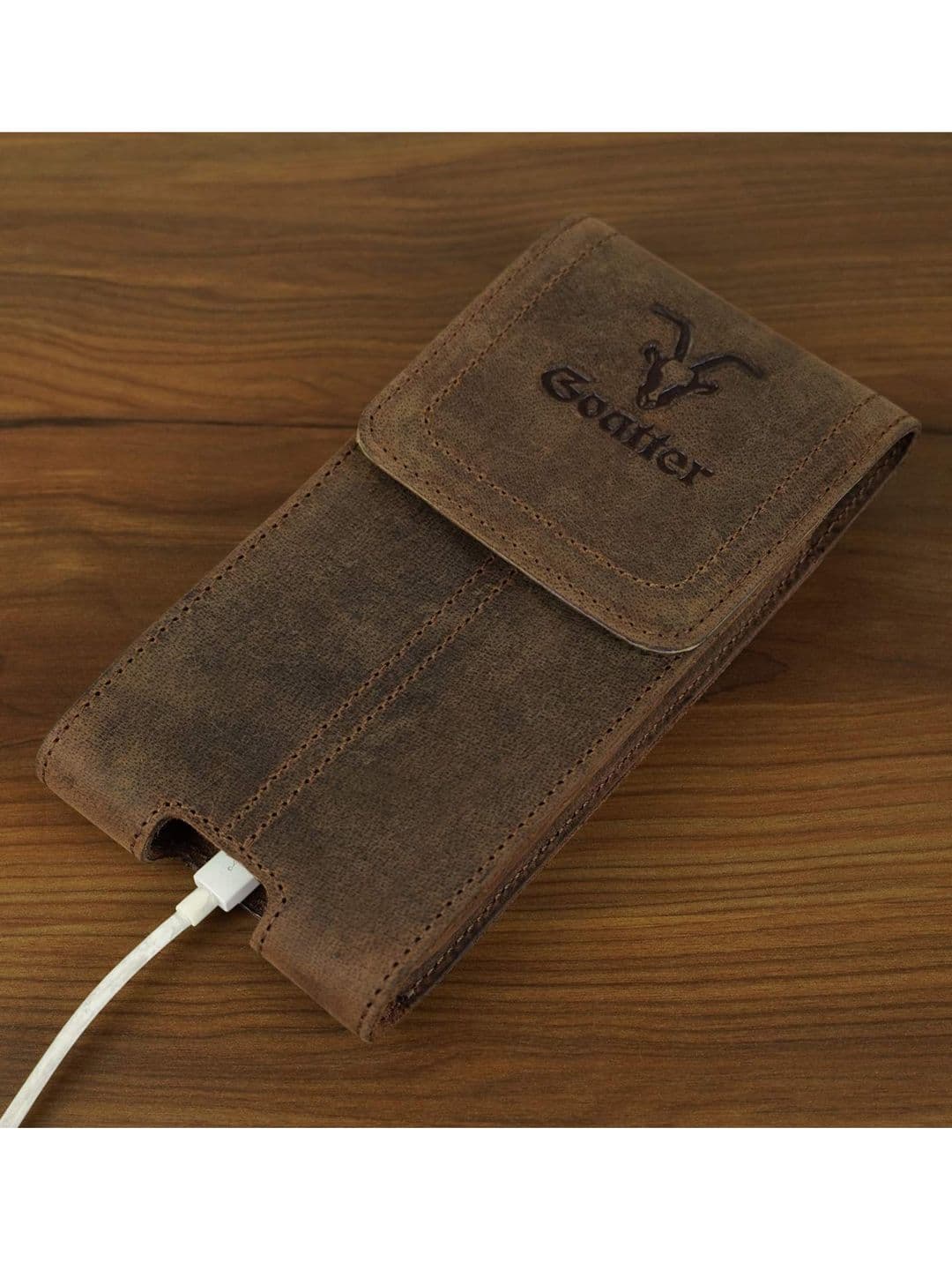 Goatter Unisex Coffee Brown Solid iPhone Pro Back Case