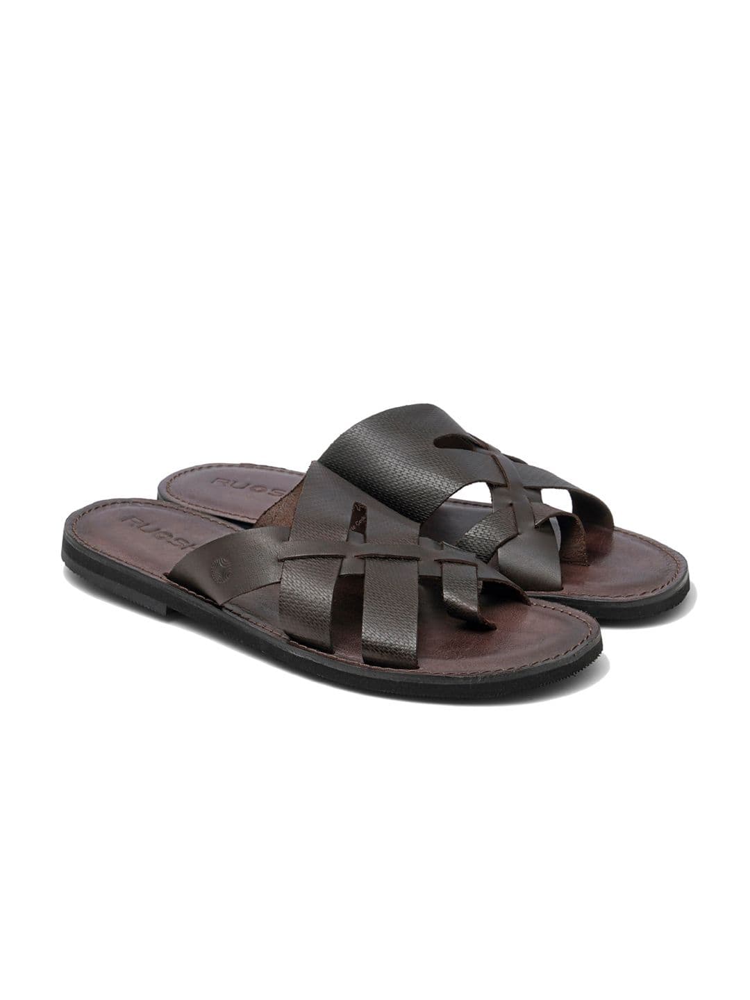 Ruosh Men Brown Leather Comfort Sandals - view 1