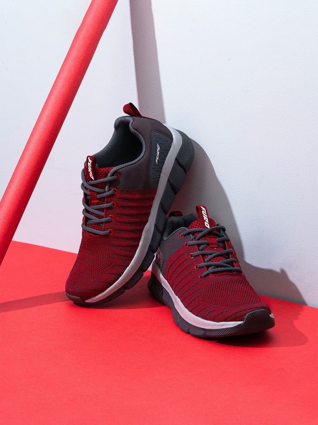 FURO by Red Chief Men Maroon Mesh Running Shoes - view 1