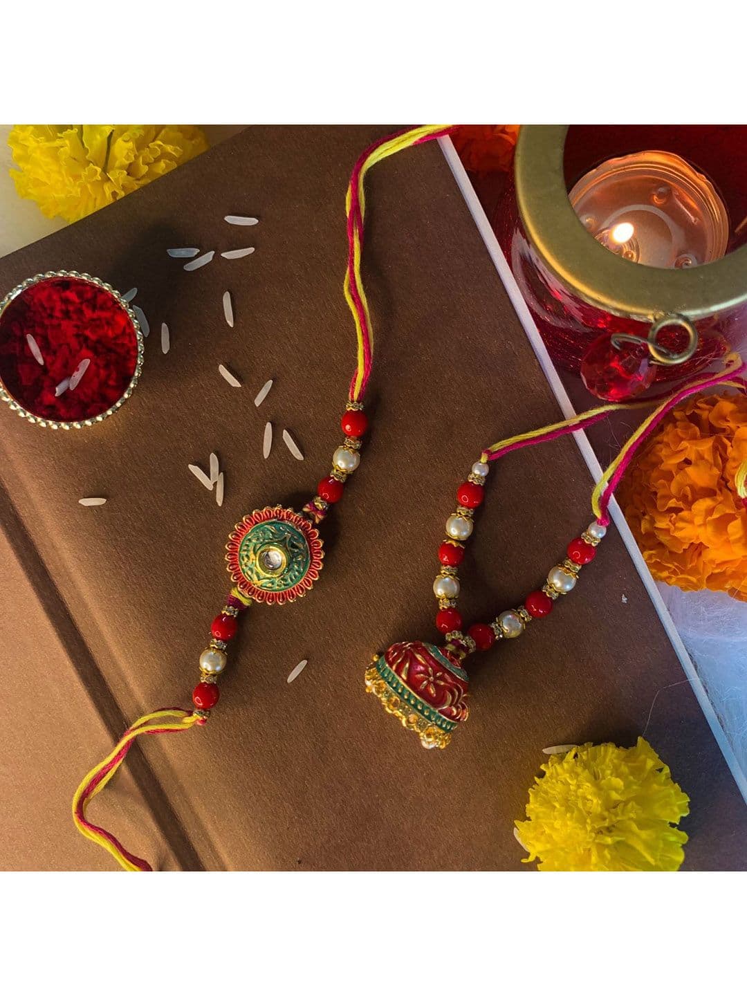 I Jewels Bhaiya Bhabhi Hanging Lumba Rakhi
