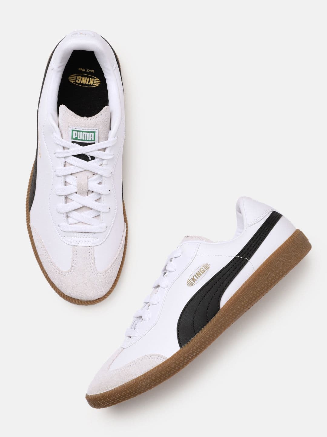 Puma Unisex White KING 21 Indoor Football Shoes - view 1