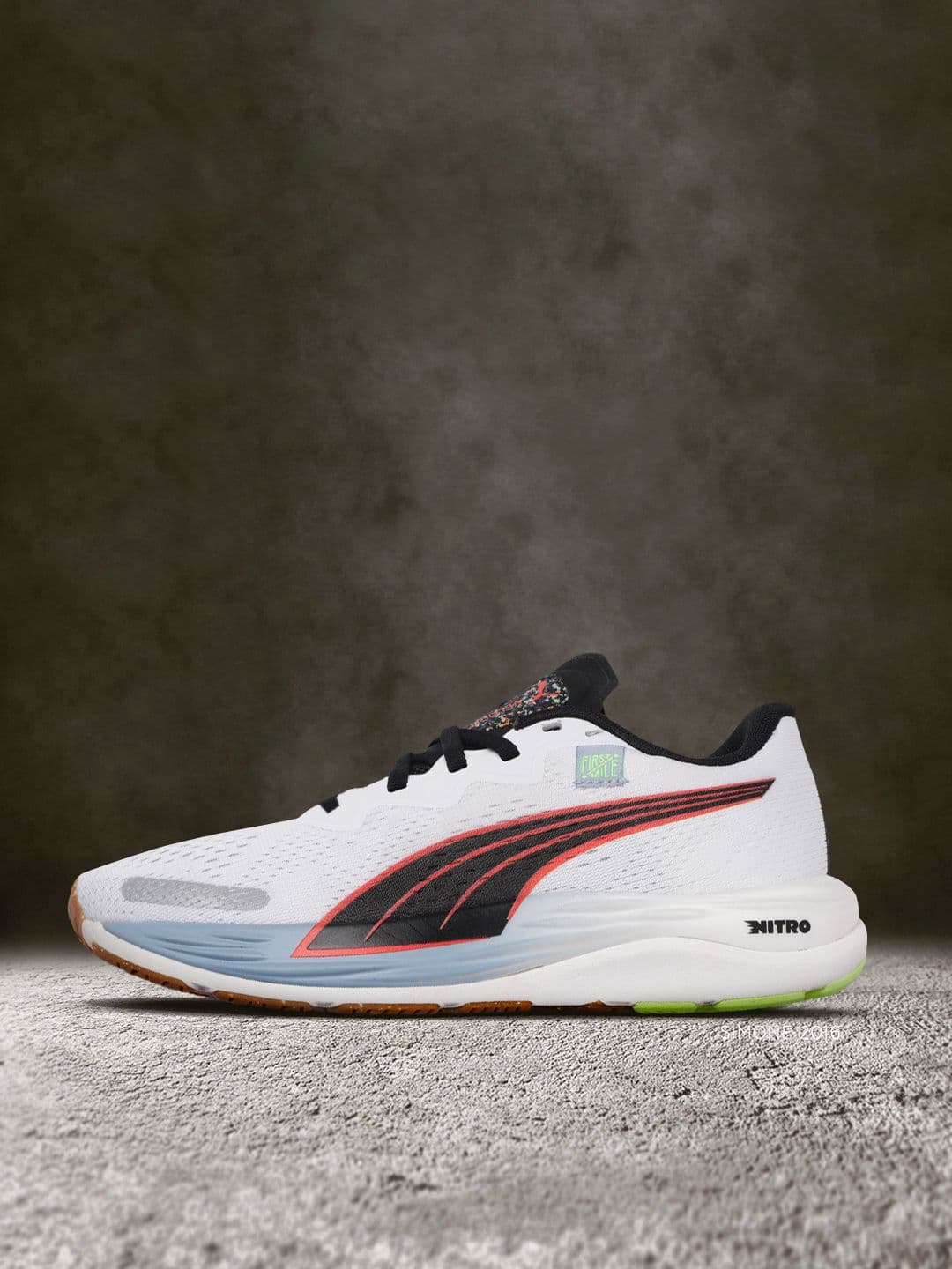 Puma x First Mile Women White Solid Velocity Nitro 2 Running Shoes - view 1