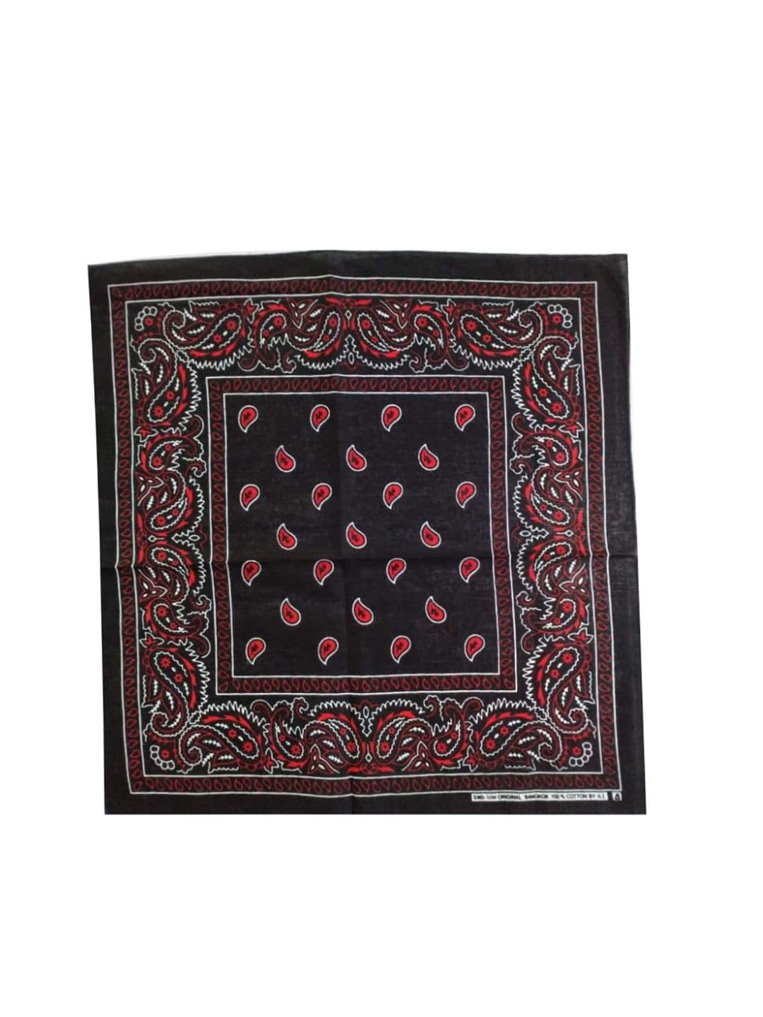Aadikart Black Printed Cotton Bandana - view 1