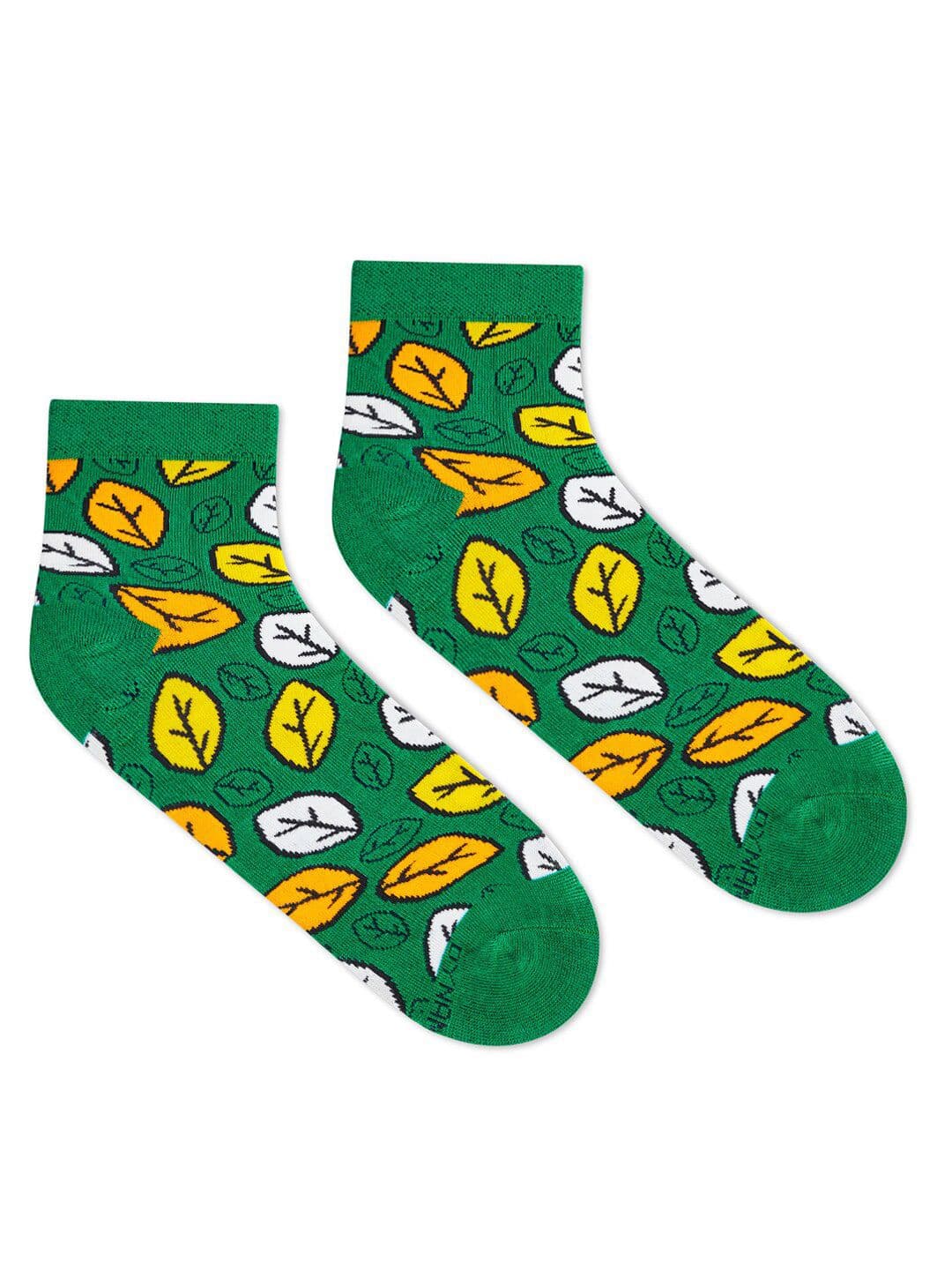 Dynamocks Unisex Green Patterned Ankle-Length Socks - view 1