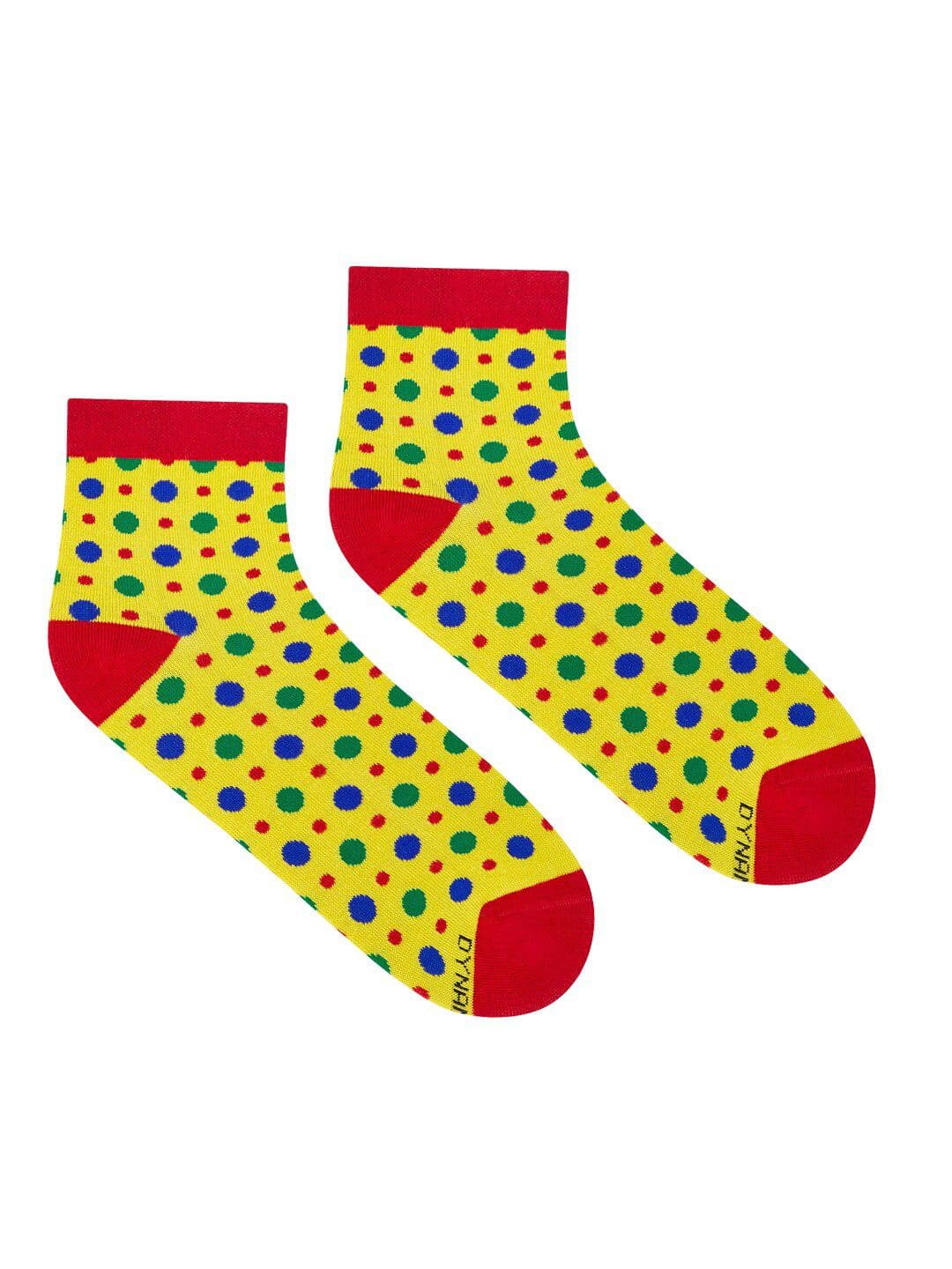 Dynamocks Unisex Red & Yellow Patterned Ankle-Length Socks - view 1