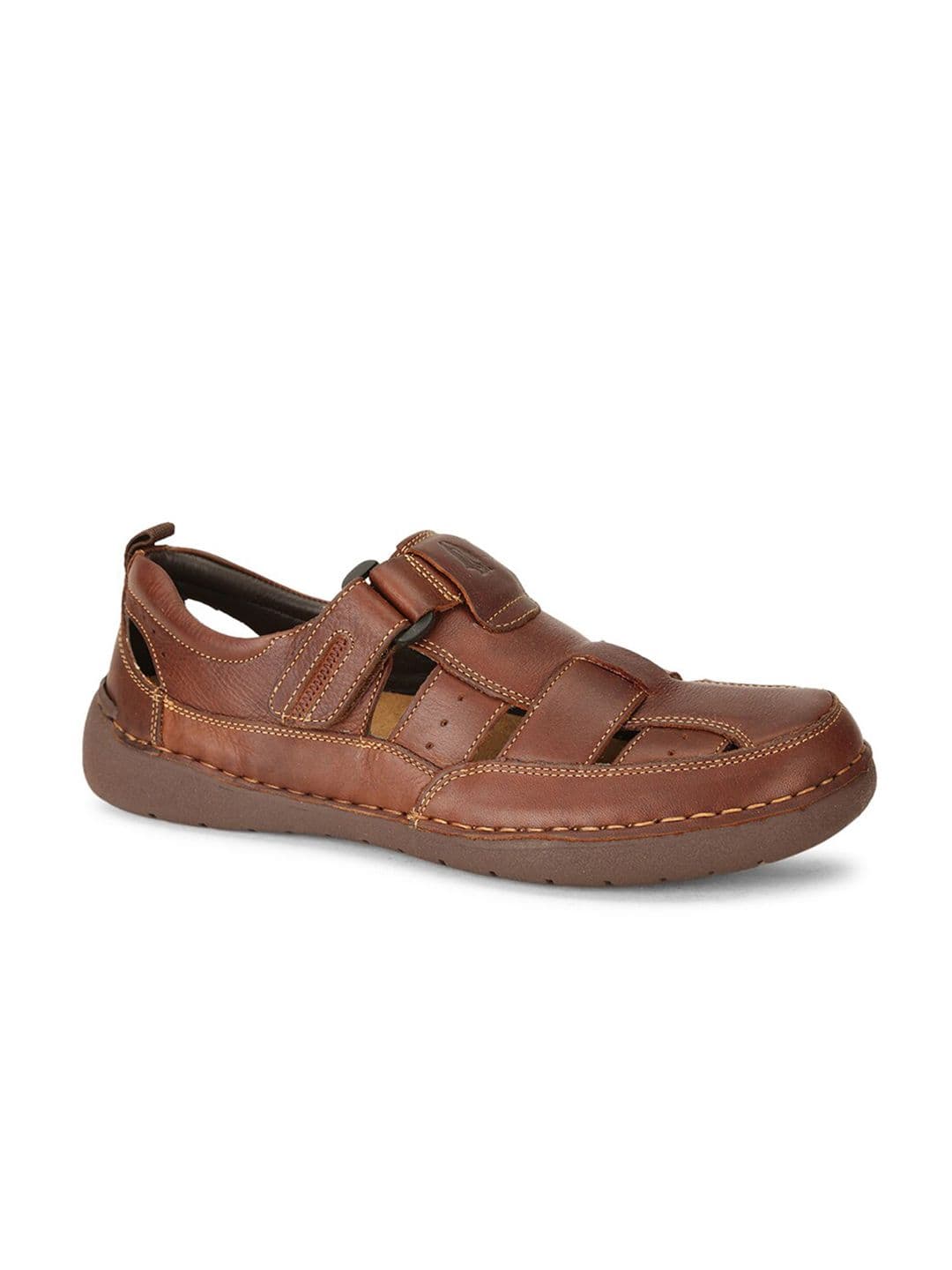 Hush Puppies Men Brown Leather Shoe-Style Sandals - view 1