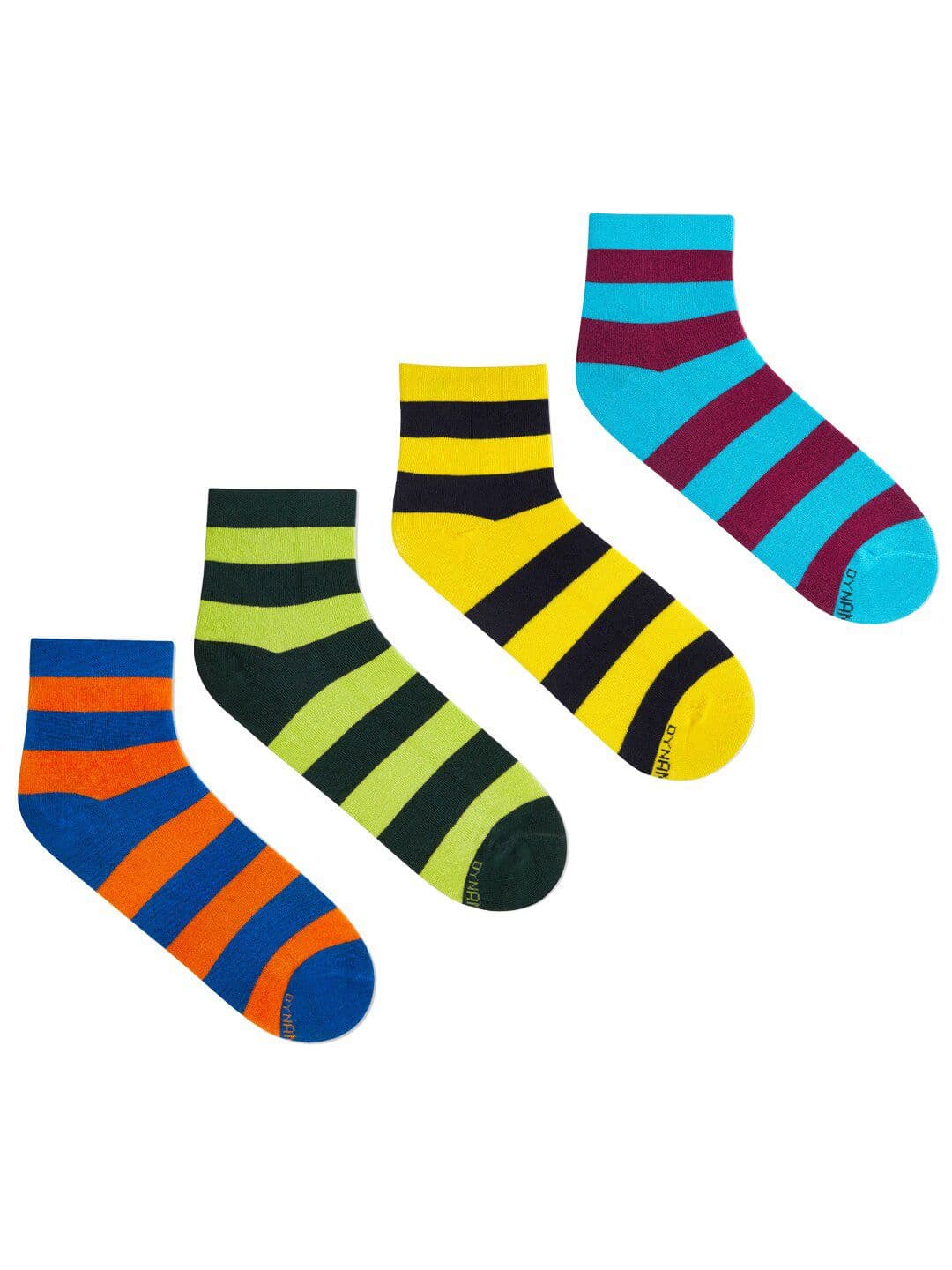 Dynamocks Unisex Pack Of 4 Striped Ankle-Length Socks - view 1