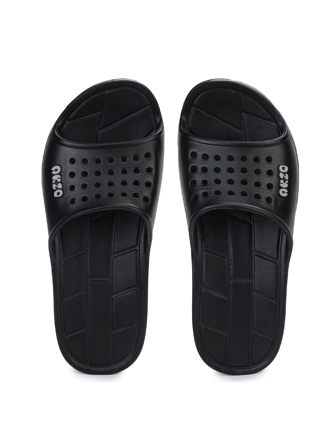 ABROS Men Black & Grey Sliders - view 1