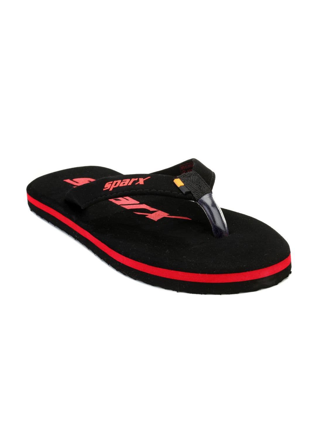 Sparx Men Black & Red Printed Thong Flip-Flops - view 1